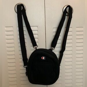 Champion Mini Convertible Backpack Shoulder Bag, Black